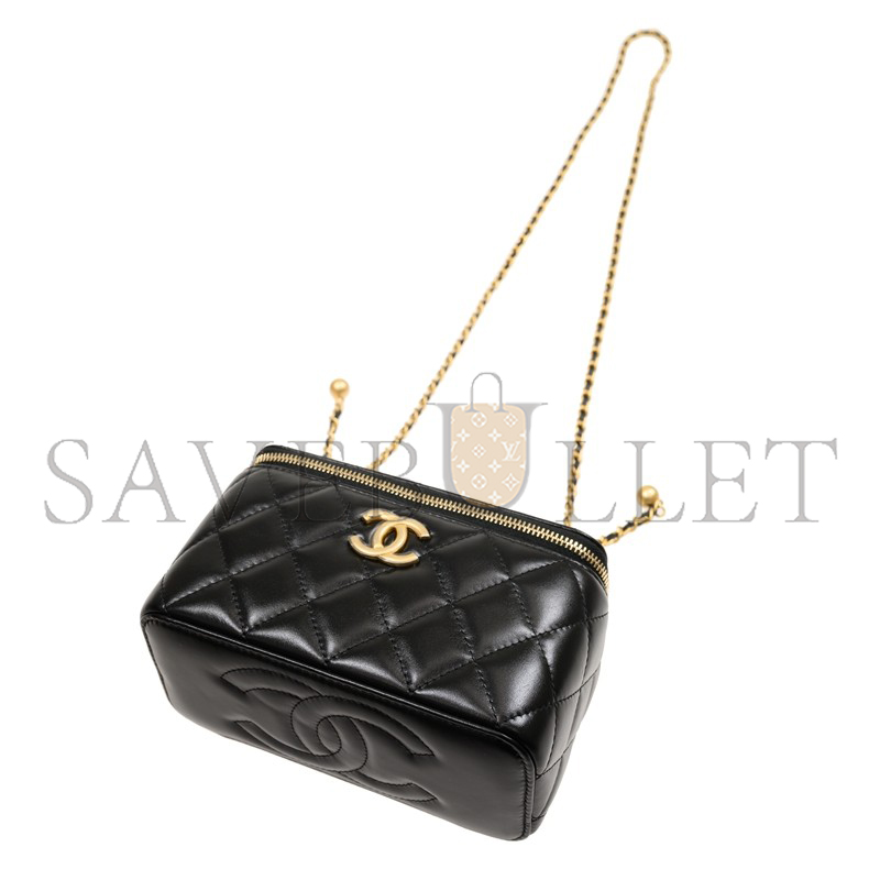 Ch**el master cow leather makeup bag box bag crossbody bag shoulder bag women